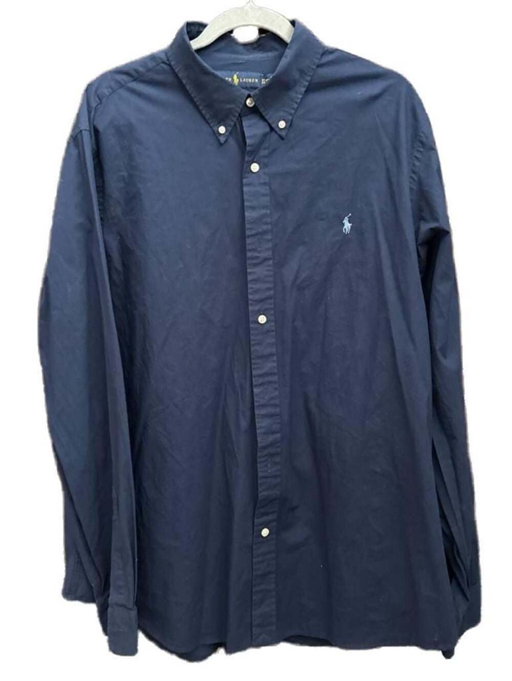 Polo Ralph Lauren Classic Fit Stretch Poplin Button-Down Shirt Navy Blue XXL